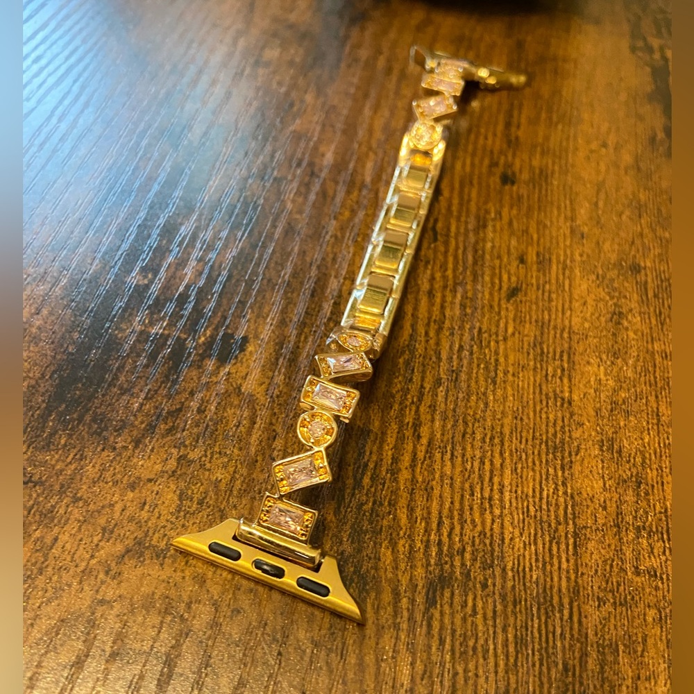 Gold Bracelet with Crystal Accents